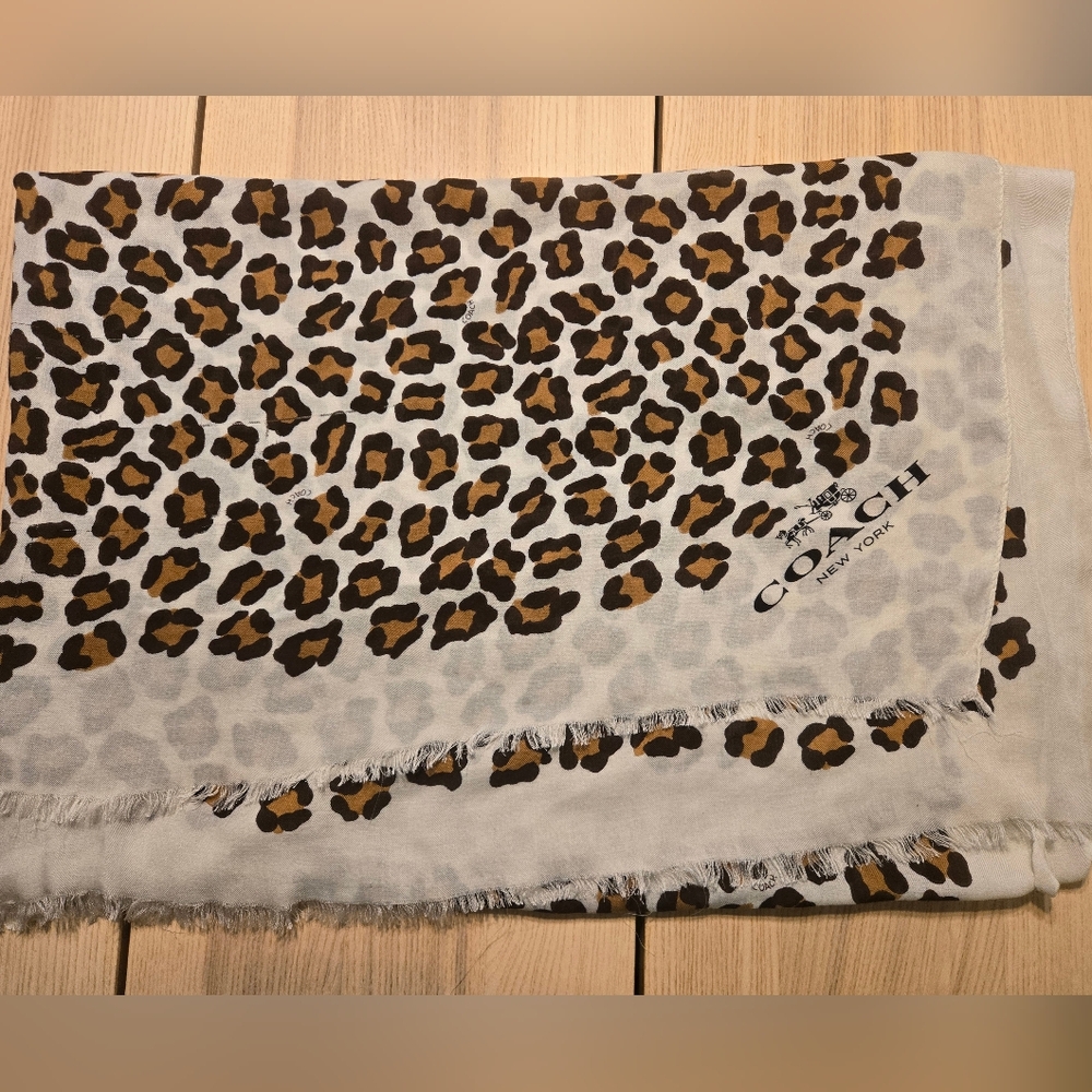 Coach Cheeta Print Scarf